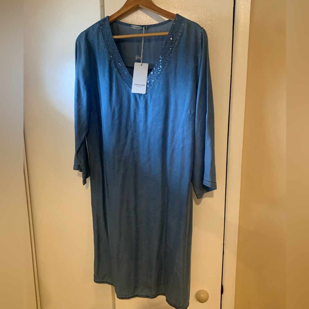 Denim Blue V-Neck dress